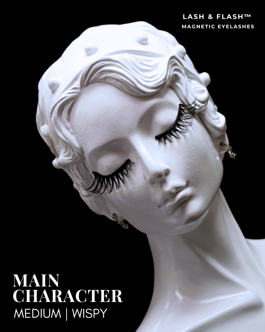 GEM IN EYE Cosmetics Lash & Flash™ Magnetic Eyelashes kit has a pair of classy magnetic eyelashes in a face tray adorned with gems. This kit comes complete package with a smudge-free, waterproof, and latex-free magnetic eyeliner in an aluminum bottle in a matte finish. It has a stainless ball inside that keeps the magnetic eyeliner fresh and long-lasting. Completing the set is an angled lash applicator for precision and hassle-free application.