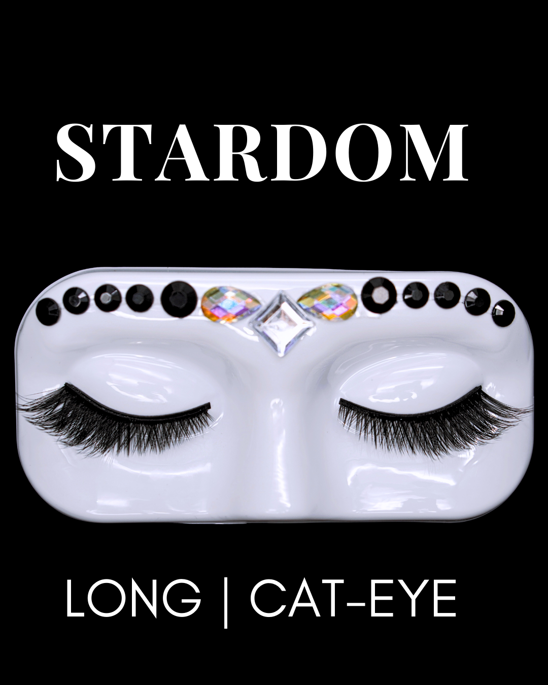 GEM IN EYE Cosmetics Lash & Flash™ Magnetic Eyelashes kit has a pair of classy magnetic eyelashes in a face tray adorned with gems. This kit comes complete package with a smudge-free, waterproof, and latex-free magnetic eyeliner in an aluminum bottle in a matte finish. It has a stainless ball inside that keeps the magnetic eyeliner fresh and long-lasting. Completing the set is an angled lash applicator for precision and hassle-free application.
