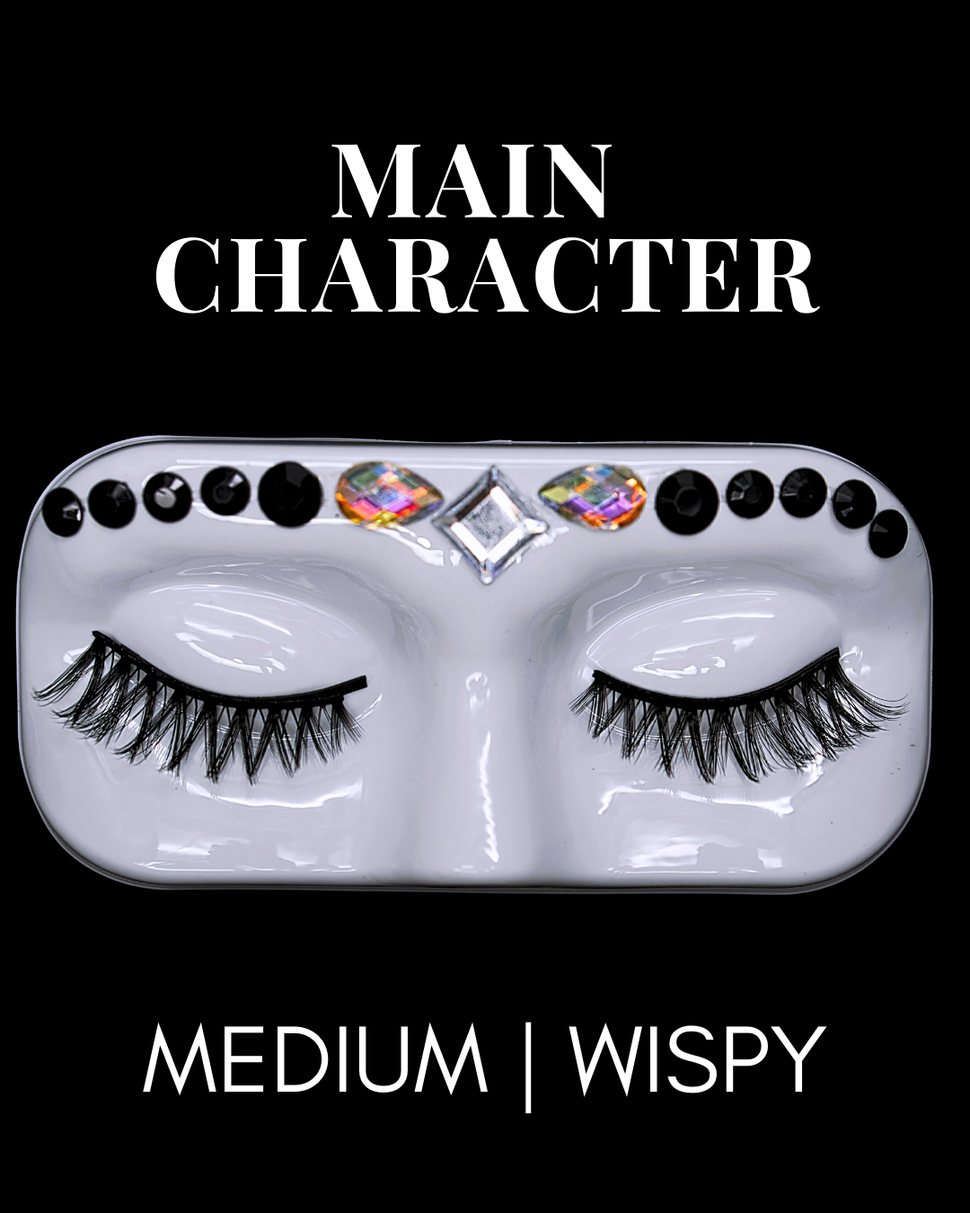 GEM IN EYE Cosmetics Lash &amp; Flash™ Magnetic Eyelashes kit has a pair of classy magnetic eyelashes in a face tray adorned with gems. This kit comes complete package with a smudge-free, waterproof, and latex-free magnetic eyeliner in an aluminum bottle in a matte finish. It has a stainless ball inside that keeps the magnetic eyeliner fresh and long-lasting. Completing the set is an angled lash applicator for precision and hassle-free application.