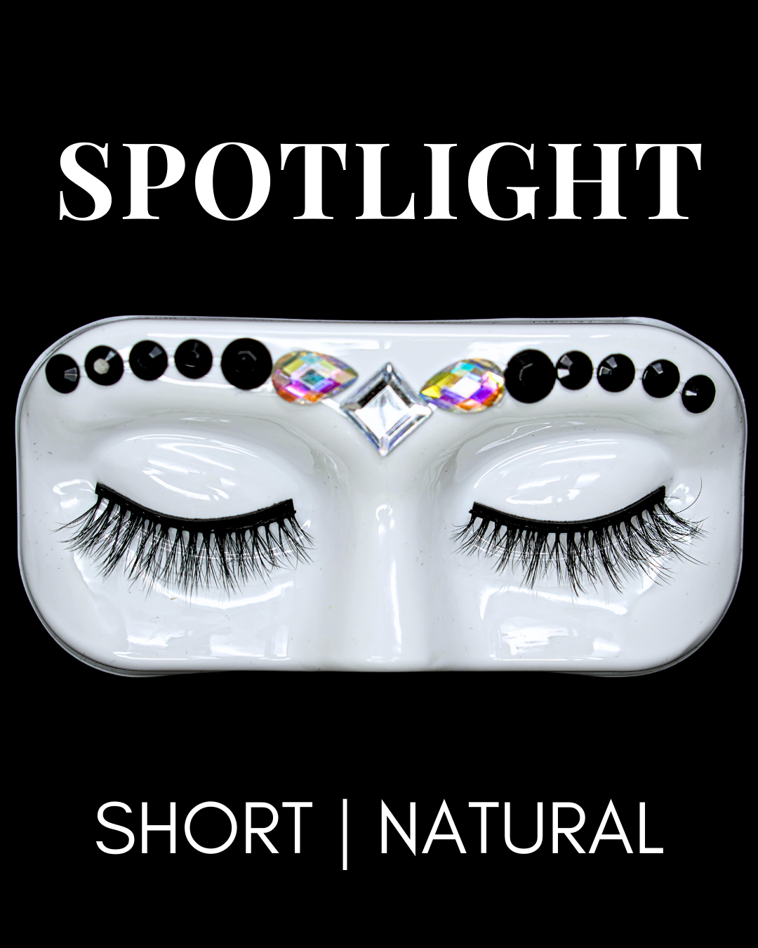 GEM IN EYE Cosmetics Lash &amp; Flash™ Magnetic Eyelashes kit has a pair of classy magnetic eyelashes in a face tray adorned with gems. This kit comes complete package with a smudge-free, waterproof, and latex-free magnetic eyeliner in an aluminum bottle in a matte finish. It has a stainless ball inside that keeps the magnetic eyeliner fresh and long-lasting. Completing the set is an angled lash applicator for precision and hassle-free application.